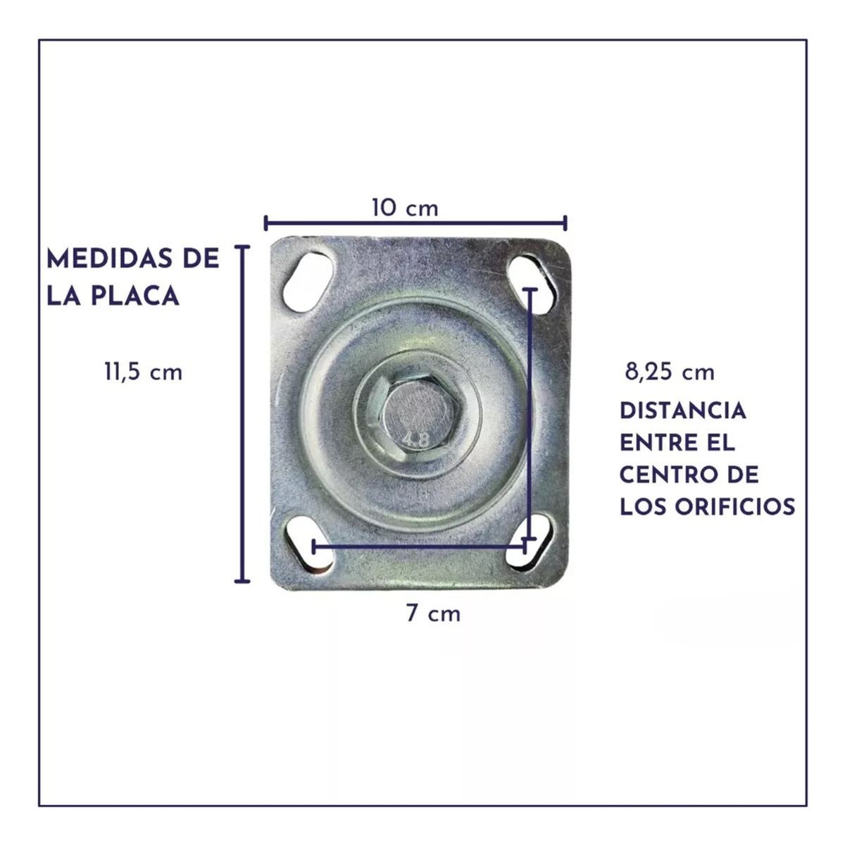 GENERICO - Pack 2 Ruedas Giratorias De 8 Pulgadas Industrial