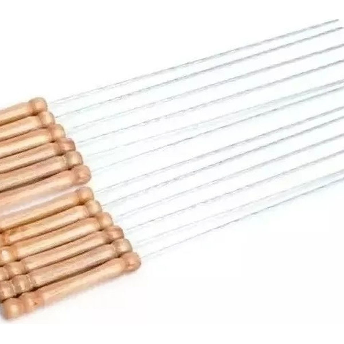 GENERICO - X12 Pinchos Para Barbacoa Parilla Asado Acero Bbq 30.5cm  031029