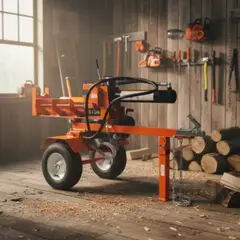 GENERICO - Astillador De Leña Hidráulico 22 Ton Motor Bencinero 7HP