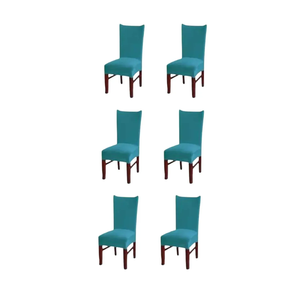 GENERICO - Fundas de Sillas elasticadas diseño Liso set de 6 piezas