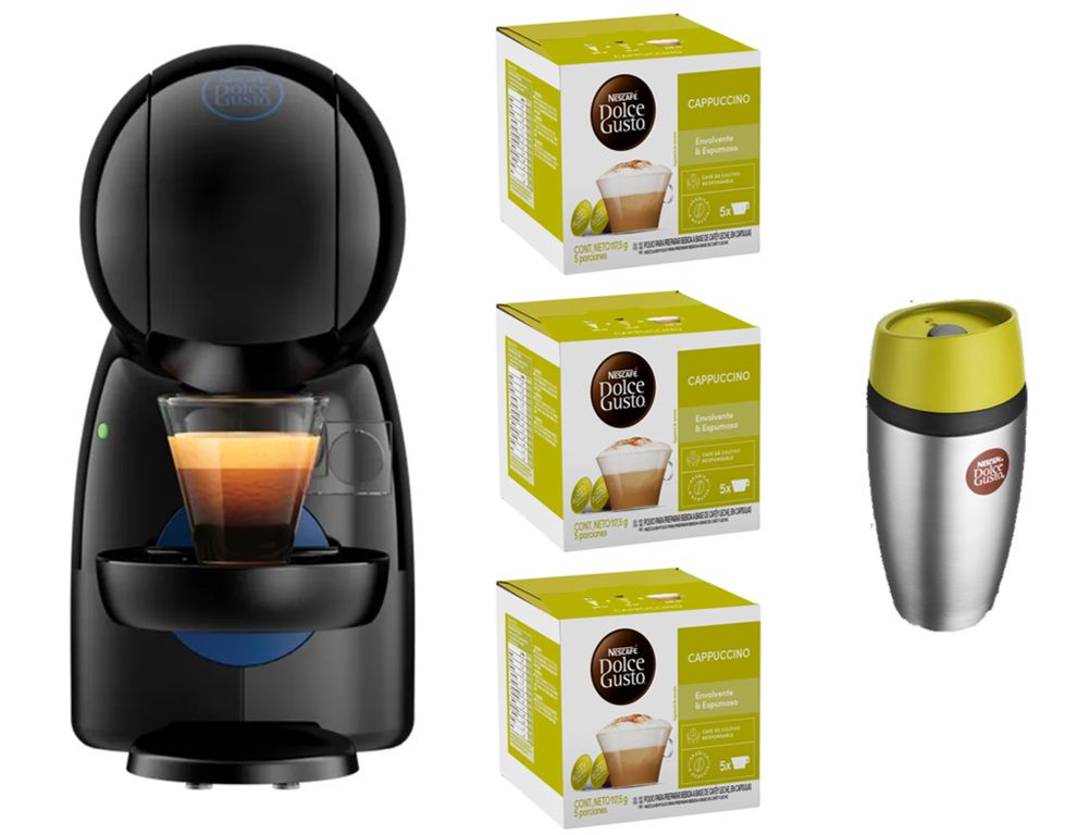 Pack Cafetera Piccolo XS + Pack 3 Cappuccino + Mug Verde