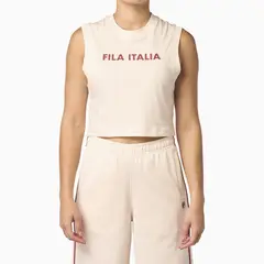 FILA - Polera Cropped Grand Turismo II Mujer Blanco