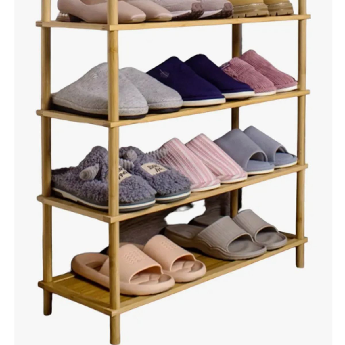 GENERICO - Zapatero Organizador Mueble Zapatero Bambú 4 Niveles