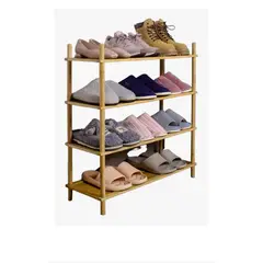 GENERICO - Zapatero Organizador Mueble Zapatero Bambú 4 Niveles