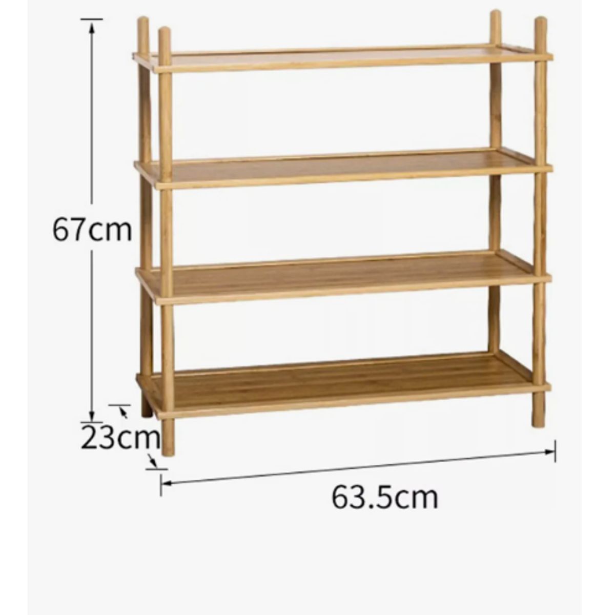 GENERICO - Zapatero Organizador Mueble Zapatero Bambú 4 Niveles