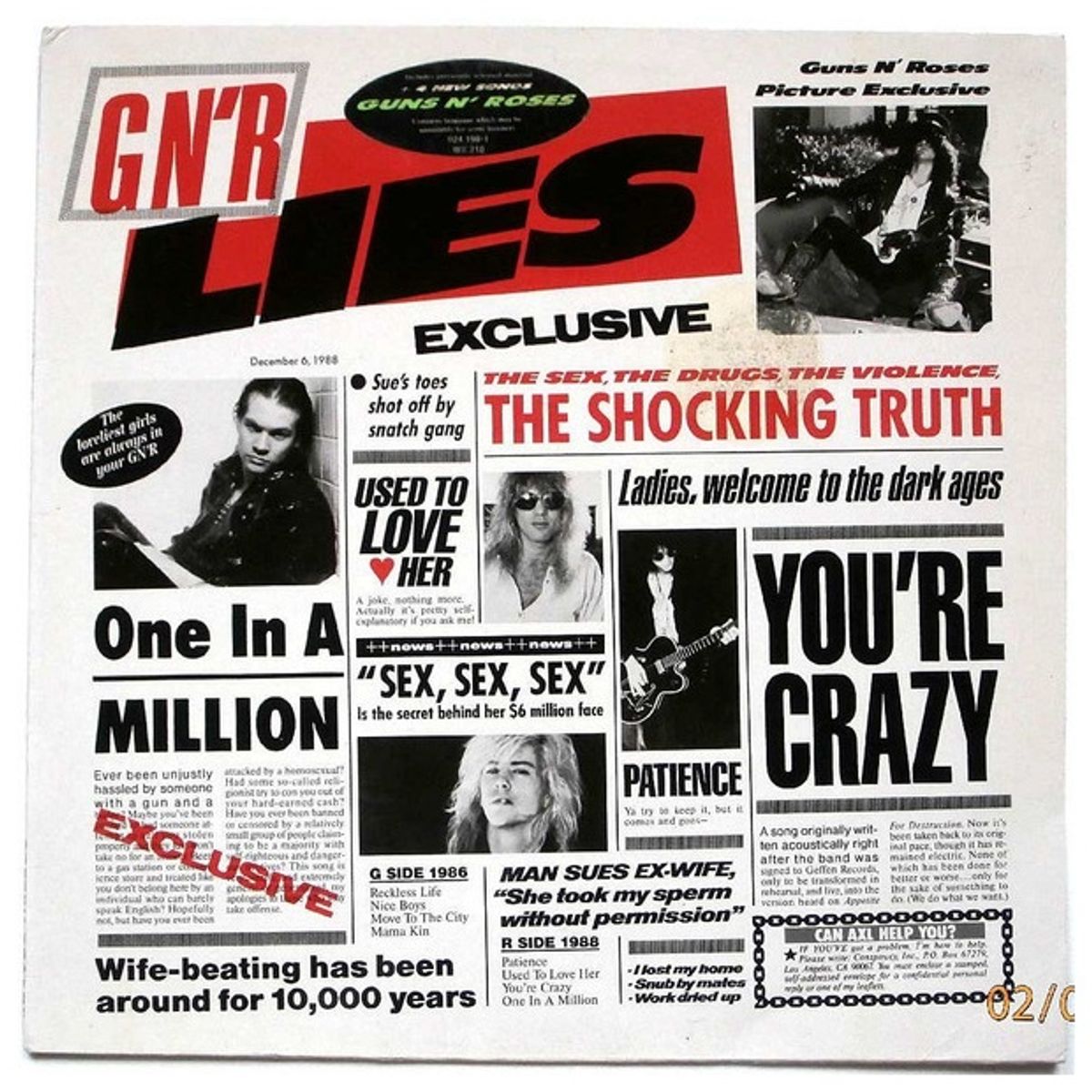 GENERICO - GUNS N' ROSES - G N' R LIES (Unofficial Release) / VINILO 