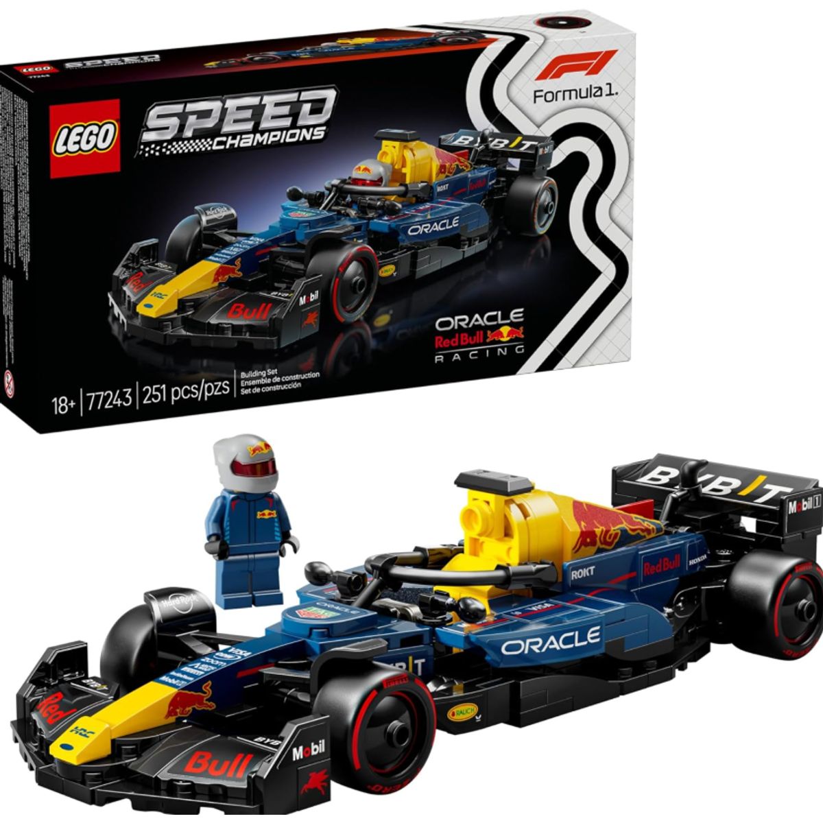 LEGO - LEGO Speed Champions Oracle Red Bull Racing RB20 F1 Race Car Model Set 77243