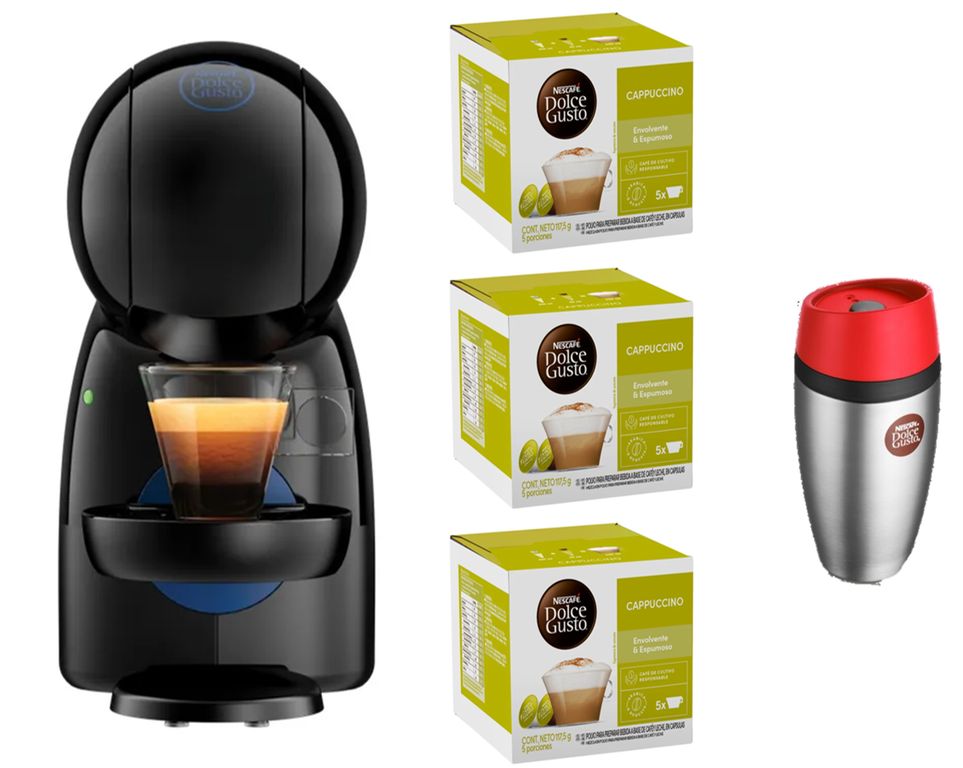 Pack Cafetera Piccolo XS + Pack 3 Cappuccino + Mug Rojo