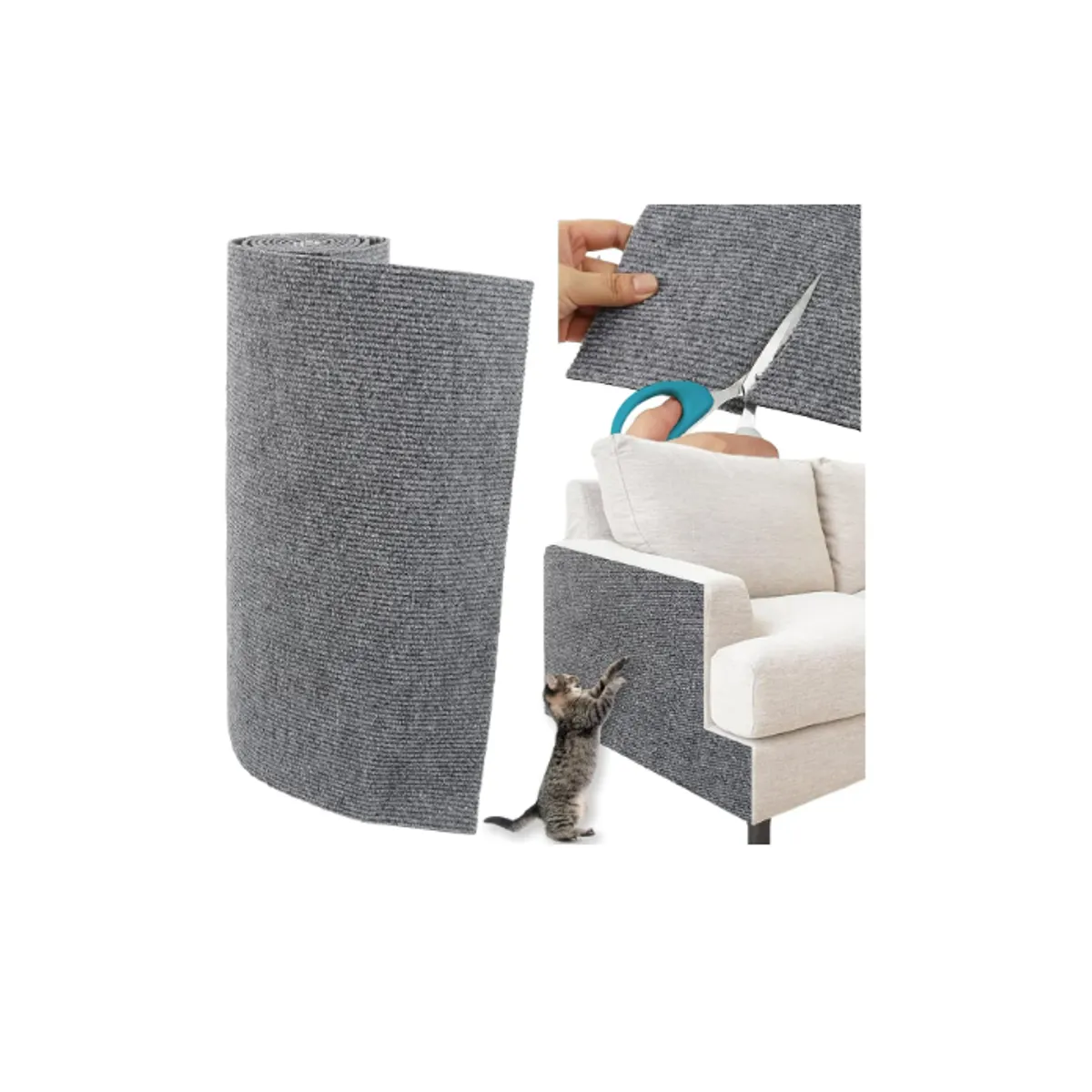 GENERICO - Tapete Rascador Gato Autoadhesivo Protector Sofa Cama Silla