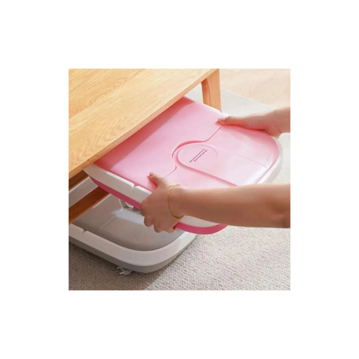 GENERICO - Lavapiés Eléctrico Pies Bañera Masajeador Pedicure Plegable rosa