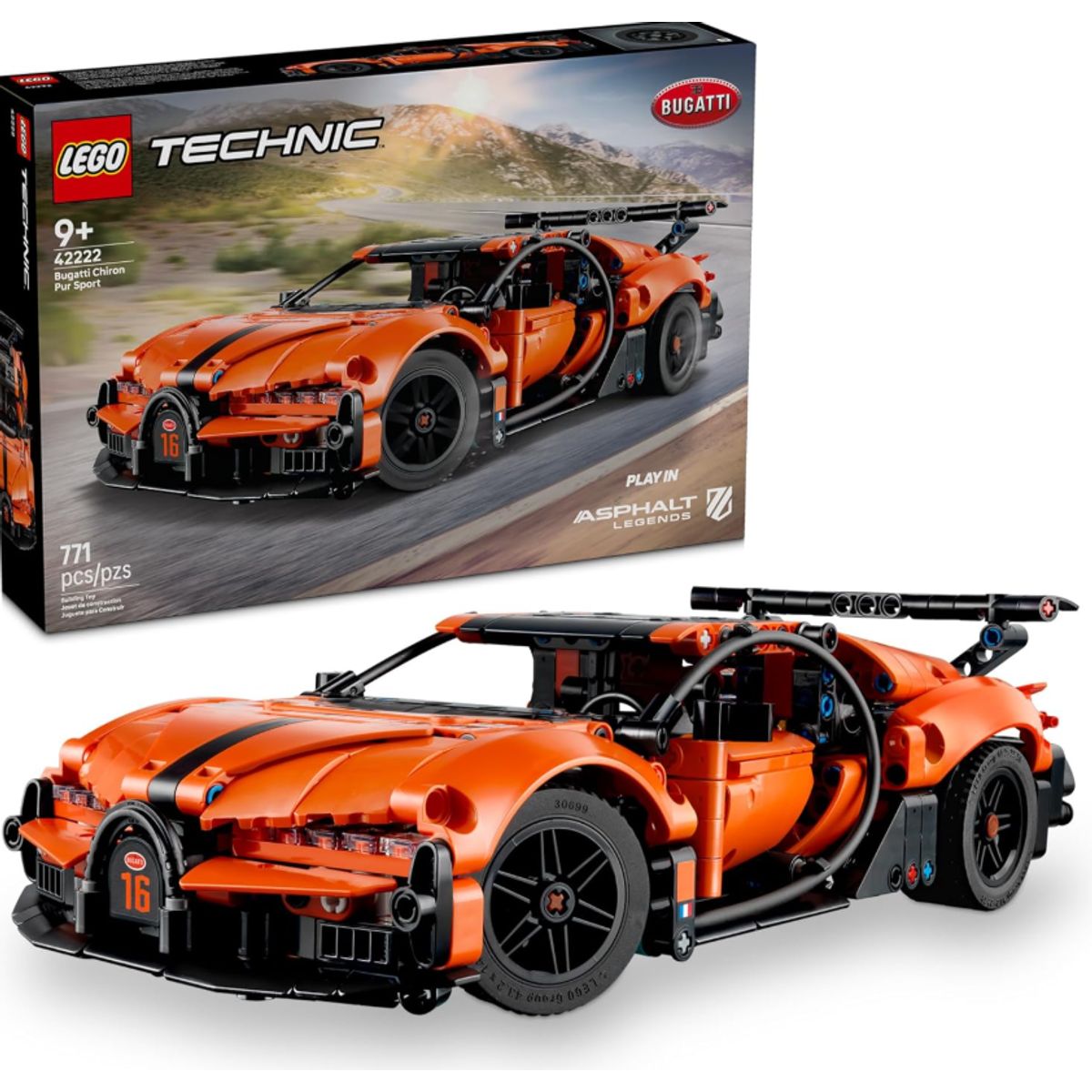 LEGO - LEGO Technic Bugatti Chiron Pur Sport Hypercar 42222
