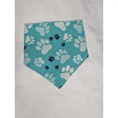 EL MUNDO DE EMMA - Bandana mascota huellas menta talla XS