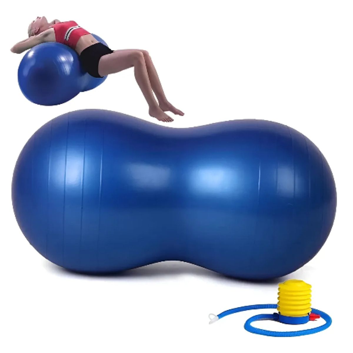 GENERICO - Balón Ovalado Pilates Yoga Tipo Maní 90x45cm Rehabilitación