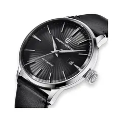 PAGANI - Reloj Design Automático Presage 43mm - Negro con Correa Cuero Pu