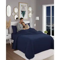 GENERICO - Juego de Sábanas Polar Premium Plaza y Media Térmicas Extra Suaves