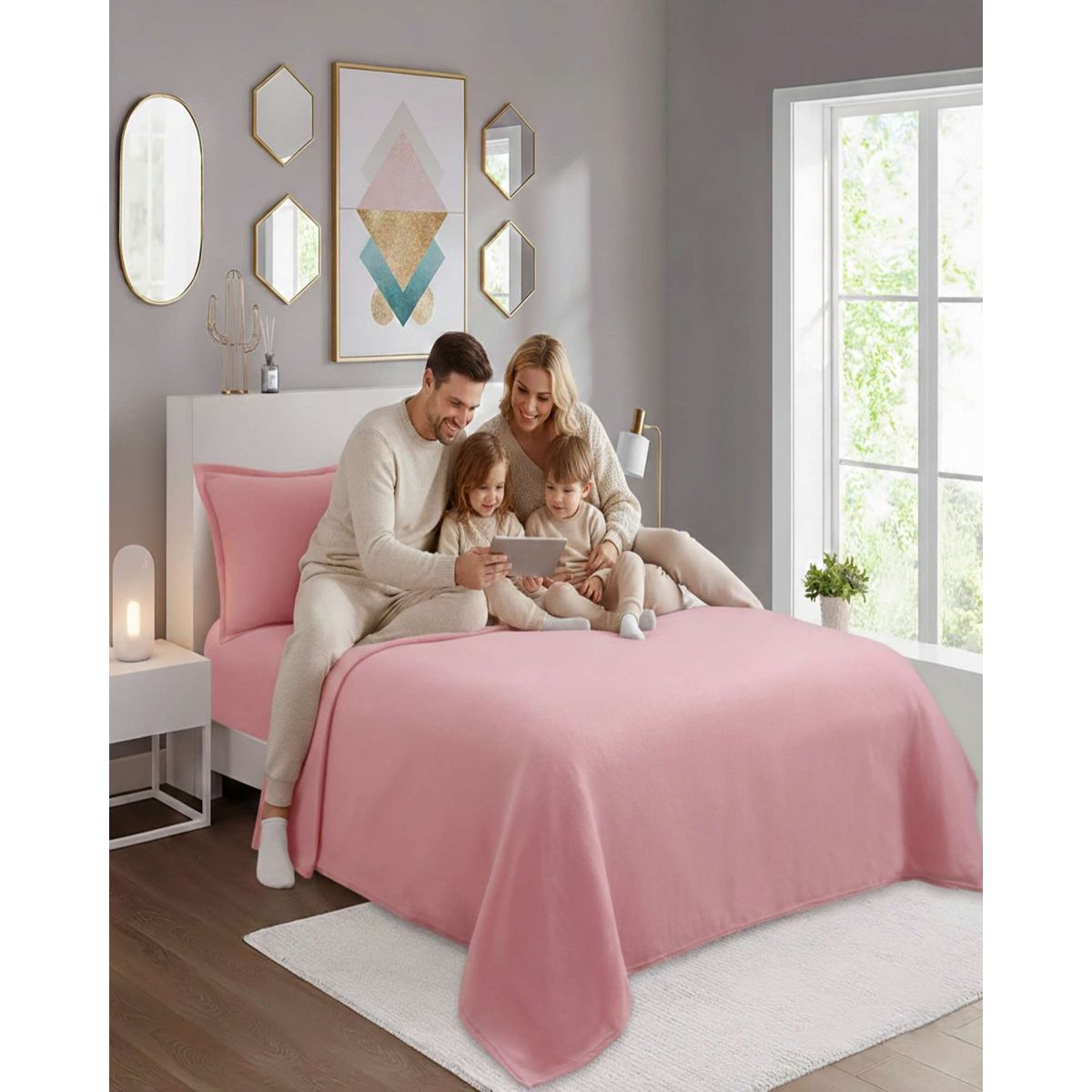 GENERICO - Juego de Sábanas Polar Premium Plaza y Media Térmicas Extra Suaves