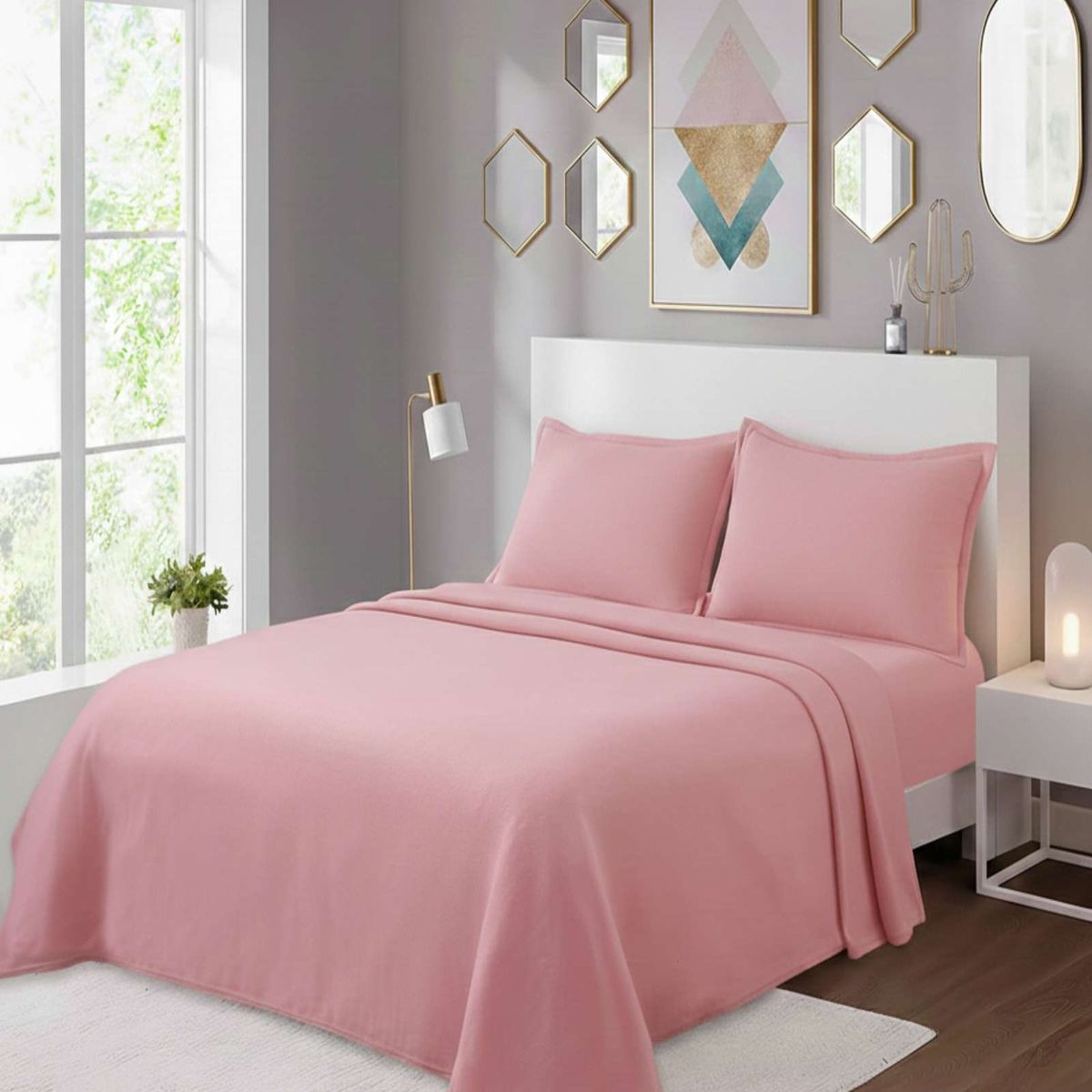 GENERICO - Juego de Sábanas Polar Premium Plaza y Media Térmicas Extra Suaves