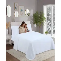 GENERICO - Juego de Sábanas Polar Premium 2 Plazas Térmicas Extra Suaves