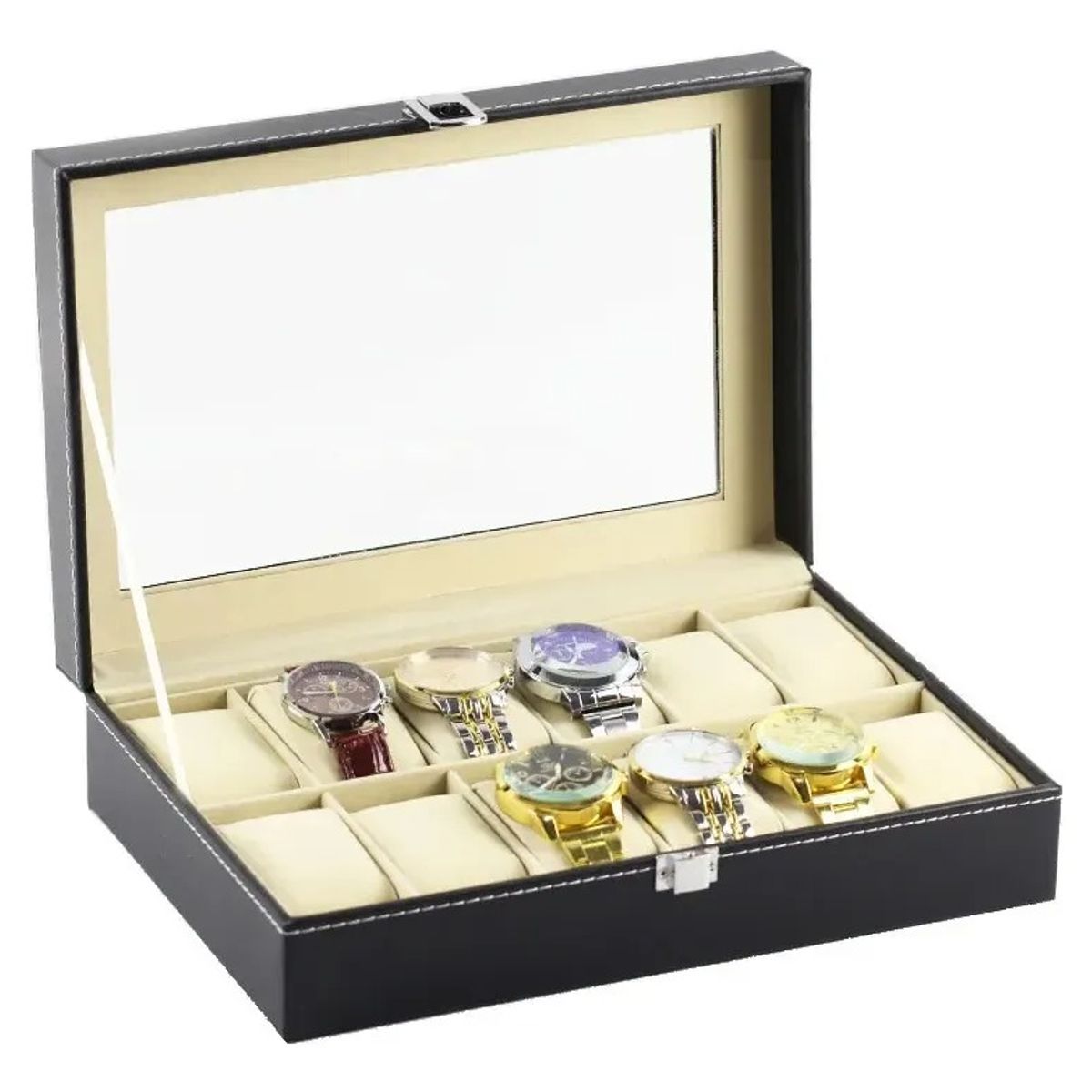 GENERICO - Caja Organizador Relojes Estuche Para Relojes Relojeria 12pc