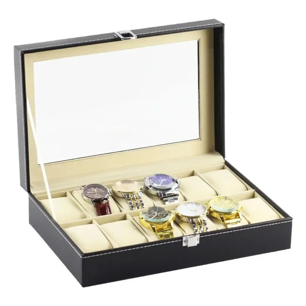 GENERICO - Caja Organizador Relojes Estuche Para Relojes Relojeria 12pc