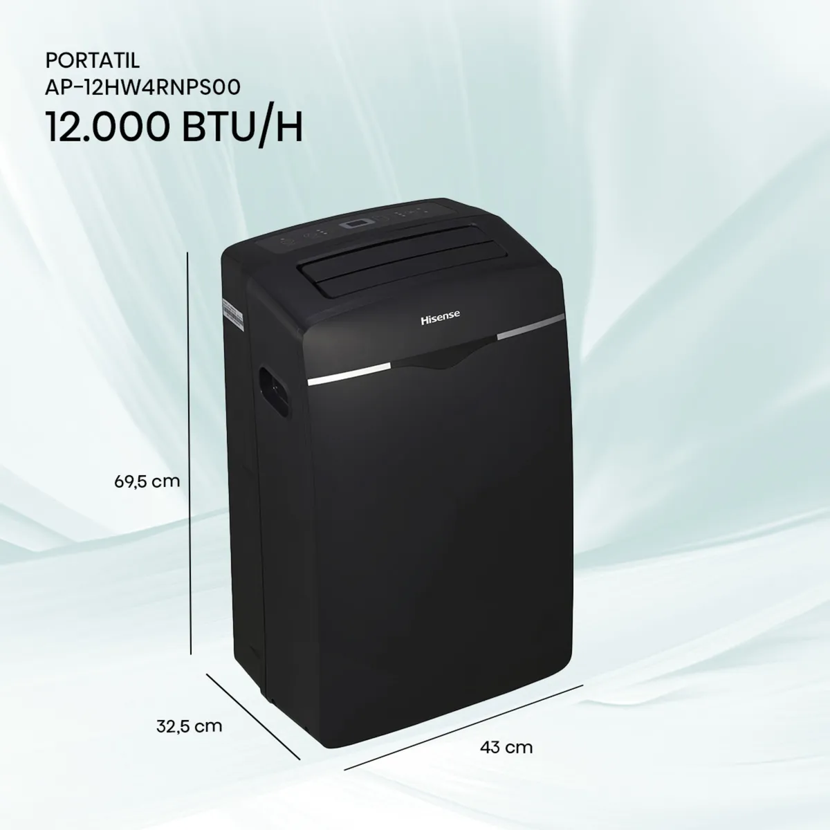 HISENSE - Aire Acondicionado Portátil Frio - Calor Hisense 12000BTU R32 WiFi AP-12HW4RNPS00