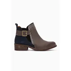 GIANI DAFIRENZE - Botin Cuero Mujer Angu Gris Azul