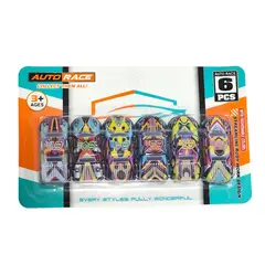 GENERICO - Set 6 autitos Multicolor Auto Race 55254