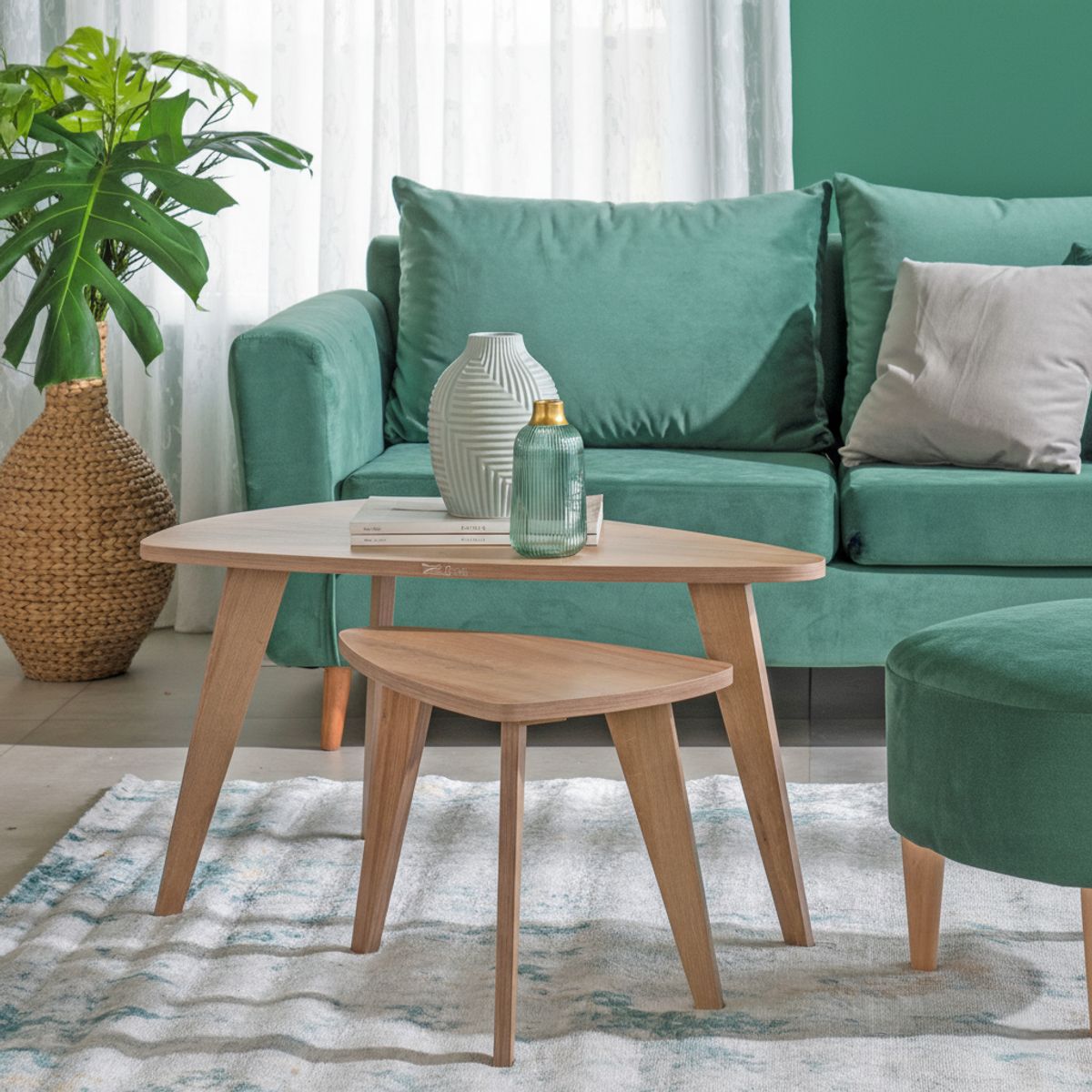 HOME MOBILI - Juego Mesas de Centro Forma Gota Copenhague