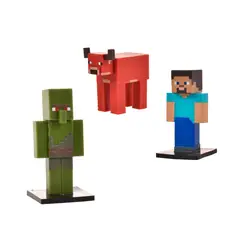 MINECRAFT - Set 3 Figuras 6 Cms Toppeez - Steve