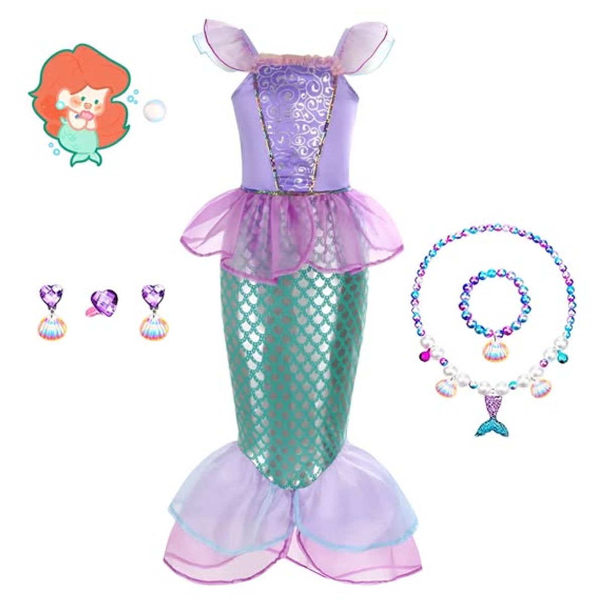 GENERICO - Set vestido y accesorios para niña talla 150 ( 8 a 9 años )