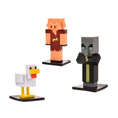 MINECRAFT - Set 3 Figuras 6 Cms Toppeez - Gallina