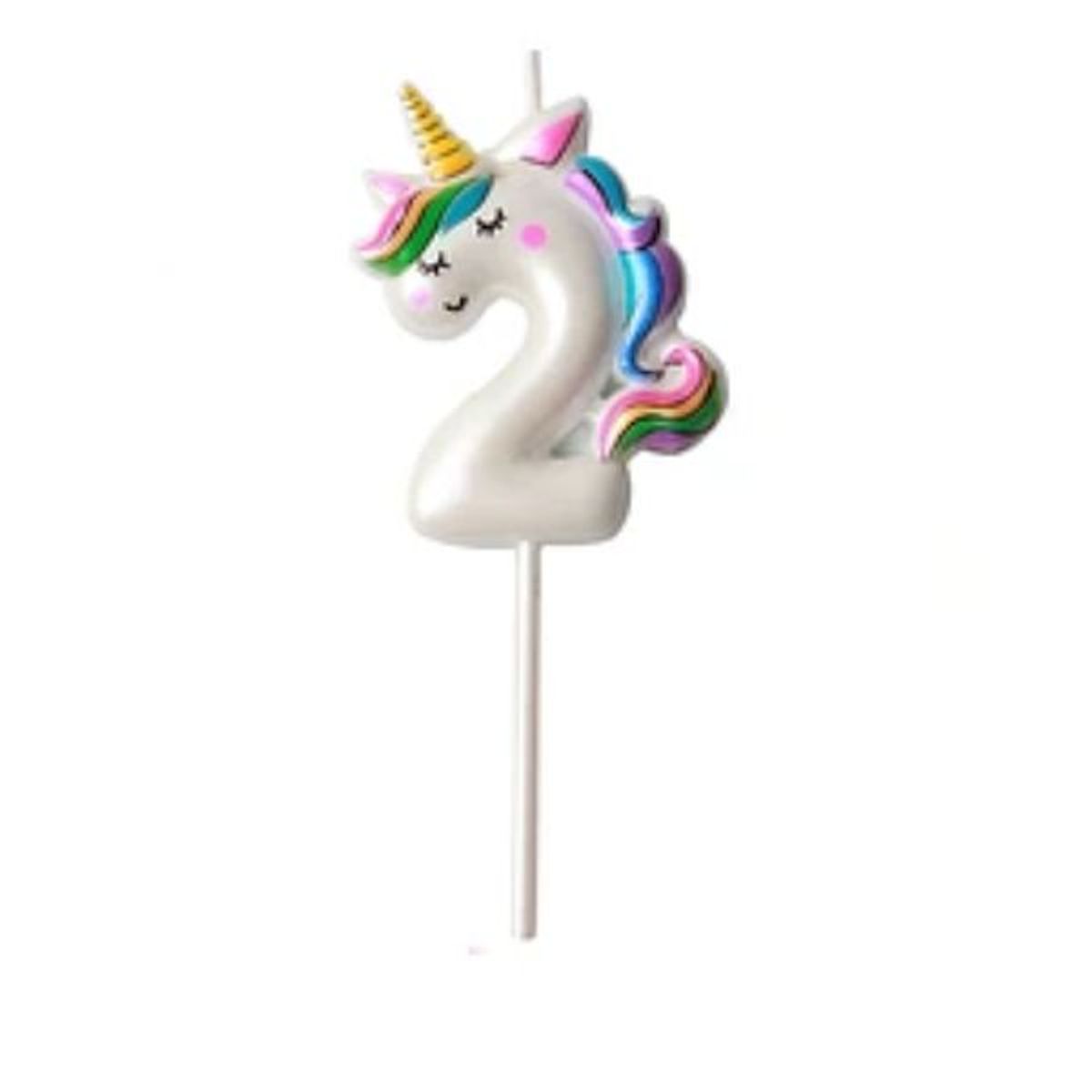 GENERICO - Vela de unicornio Nº 2 4x11cm