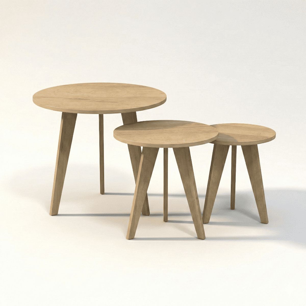 HOME MOBILI - Juego Mesa de Centro Redonda Lugano