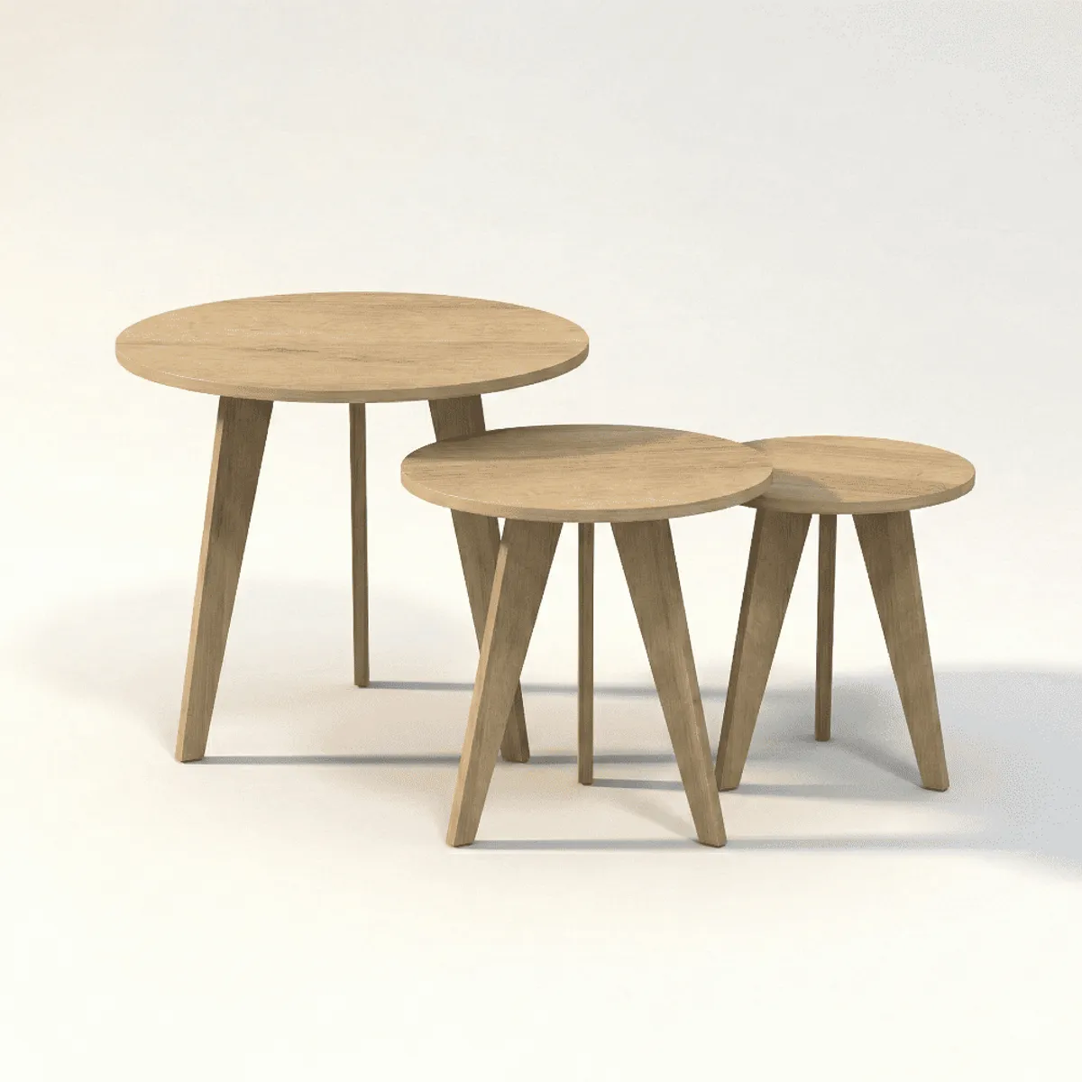 HOME MOBILI - Juego Mesa de Centro Redonda Lugano