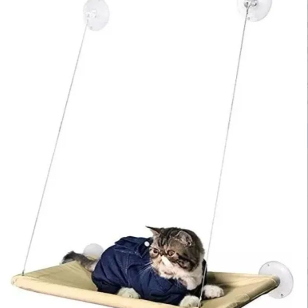 GENERICO - Camas Hamaca Para Gato Colgante De Ventana  Beige Cama