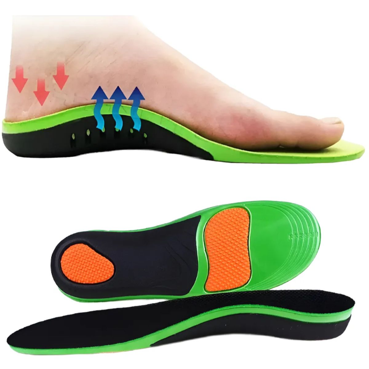 GENERICO - Plantillas Ortopedicas Pie Plano Fascitis Plantar Ajustable