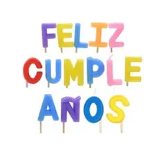 GENERICO - Velas feliz cumpleaños colores