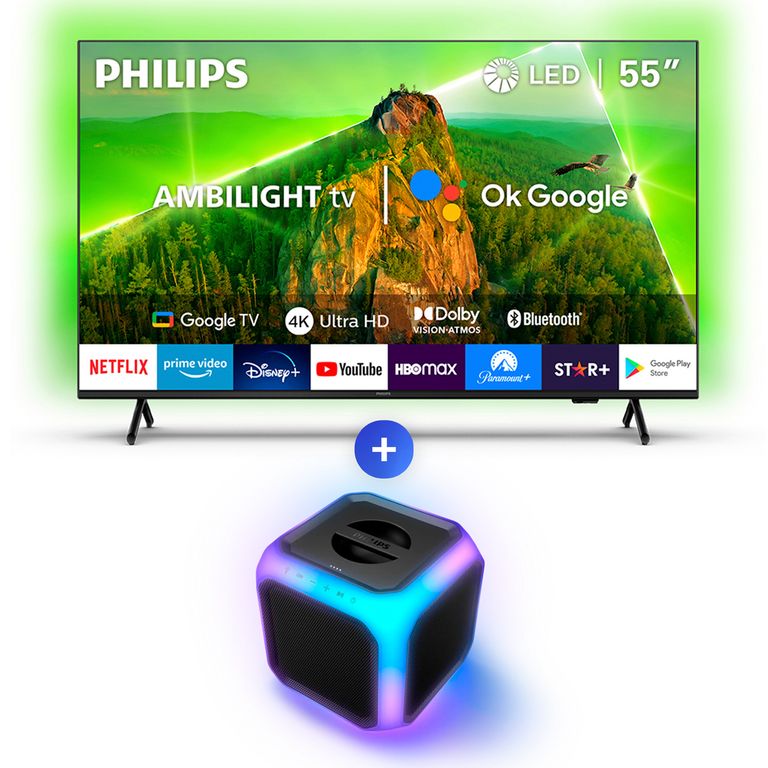 Ambilight TV 55PUD7908 + BT Speaker TAX2707
