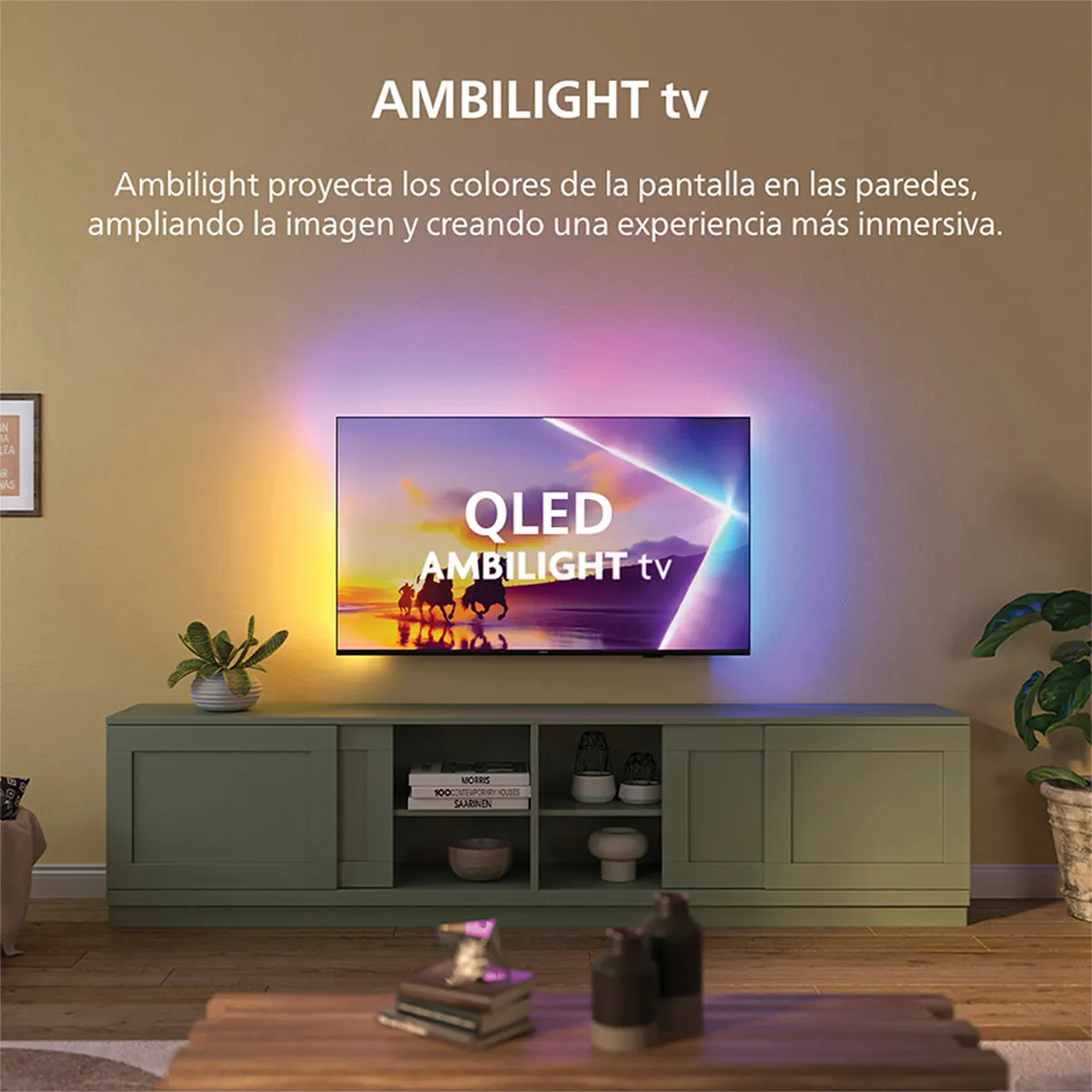 PHILIPS - QLED Ambilight TV 50PUD8250 + BT Speaker TAX2707