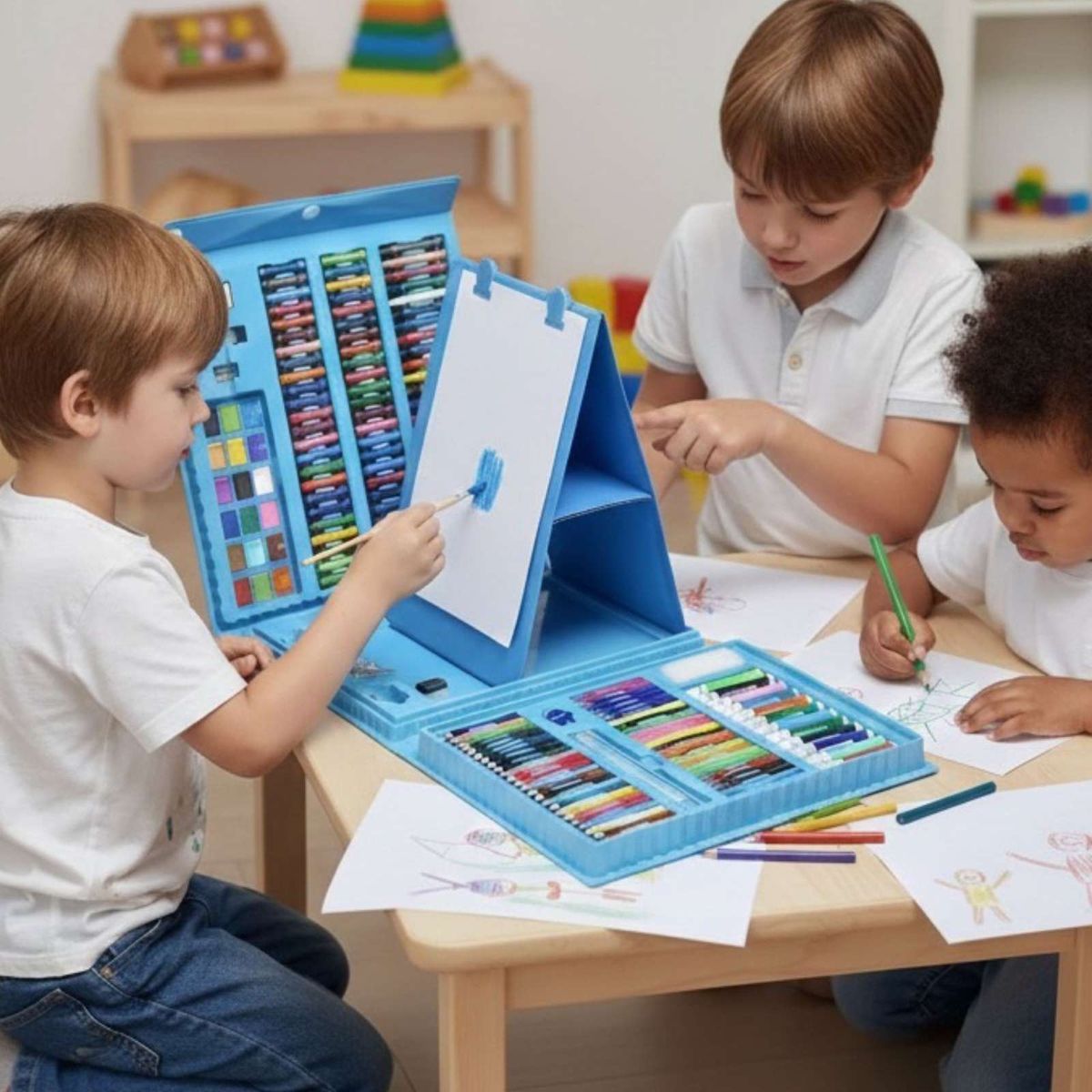 GENERICO - Set de Arte Pequeños Maestros 208 herramientas para crear sin límites