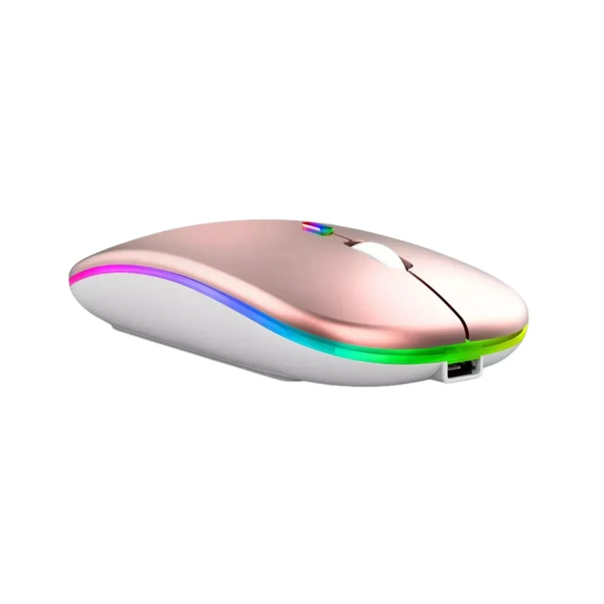 GENERICO - Mouse Inalámbrico COUSO WG899 RGB Recargable Oro Rosa