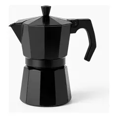 GENERICO - Cafetera Italiana Negra 9 Tazas Moka Espresso Café Hogar
