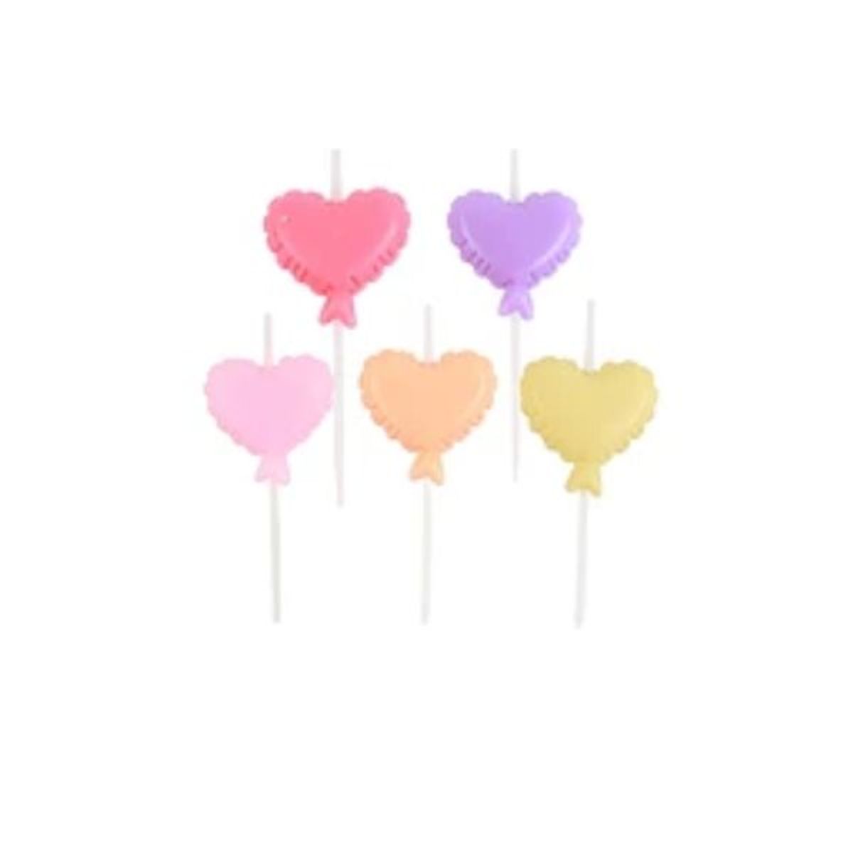 GENERICO - Set de velas de corazón 5pcs