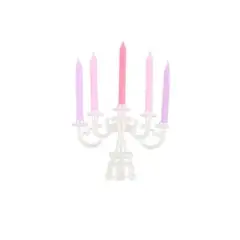 GENERICO - Velas candelabro de colores 8x11cm