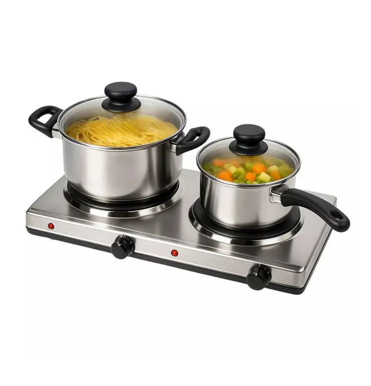 MAGEFESA Encimera Cocina Eléctrica Dinamic Duo Acero Inoxidable