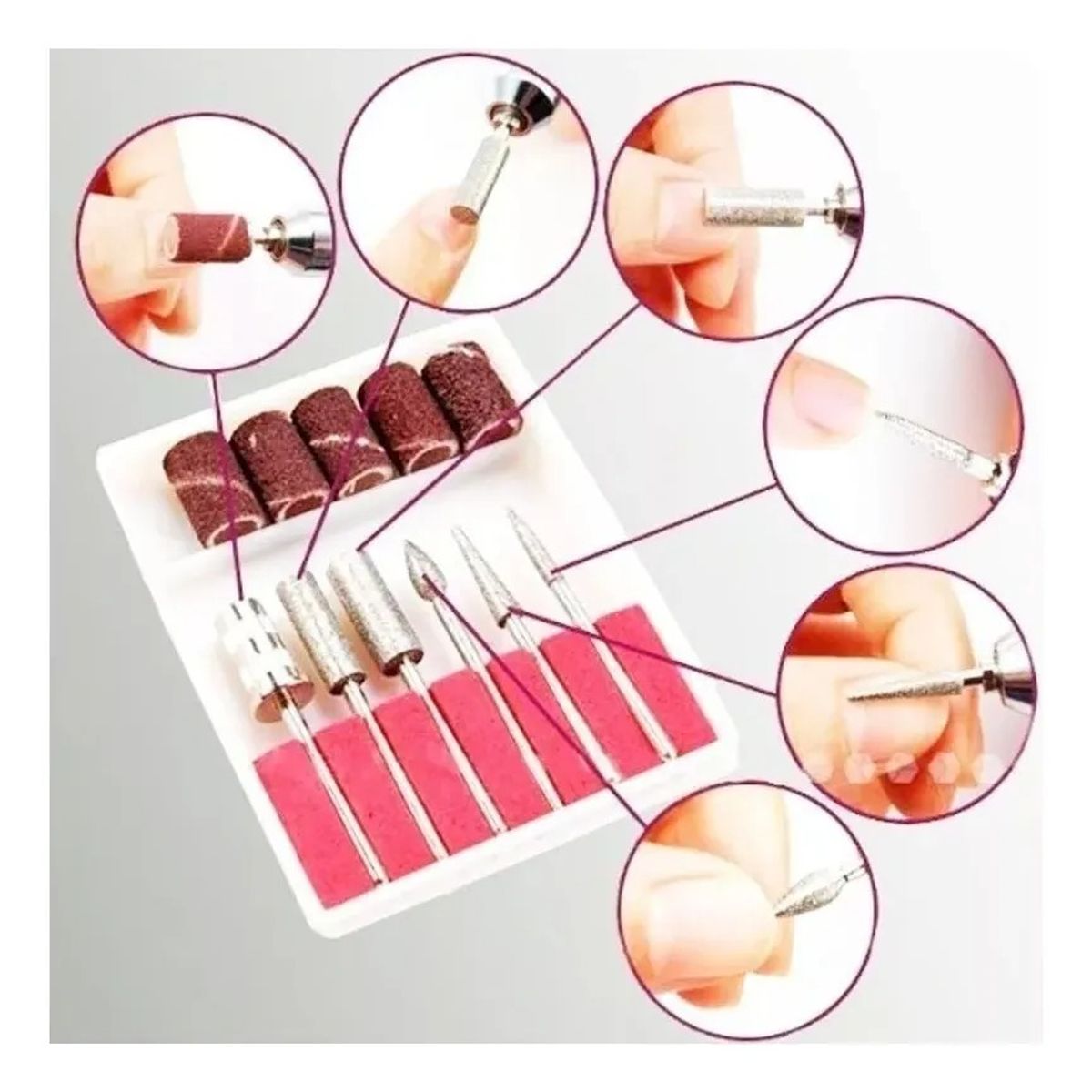 GENERICO - Set Torno Profesional Para Uñas Acrílicas Manicure Pedicure