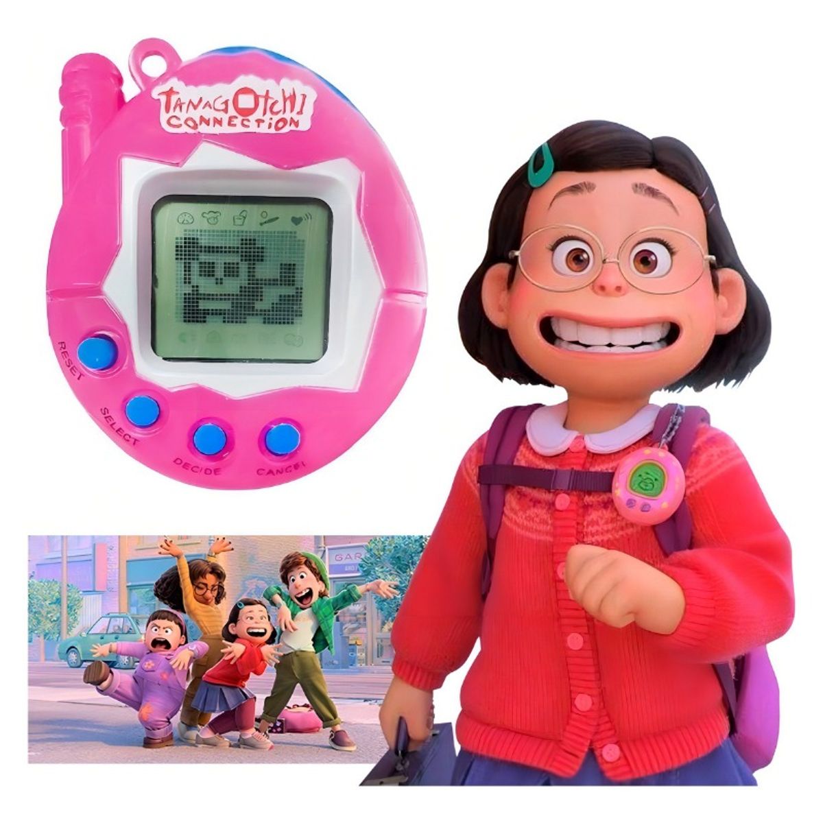 GENERICO - Tamagotchi Mascota Virtual Digipet Juego De Ingenio Llavero Color Rosado