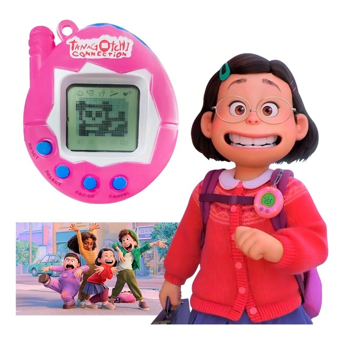 GENERICO - Tamagotchi Mascota Virtual Digipet Juego De Ingenio Llavero Color Rosado