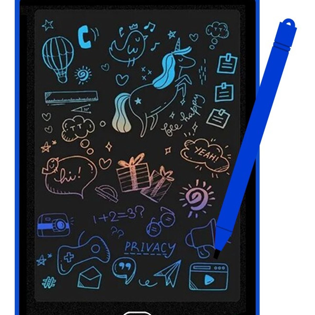 GENERICO - Pizarra Mágica Infantil Tablet LCD 10 Pulgadas con Lápiz Táctil Rosa