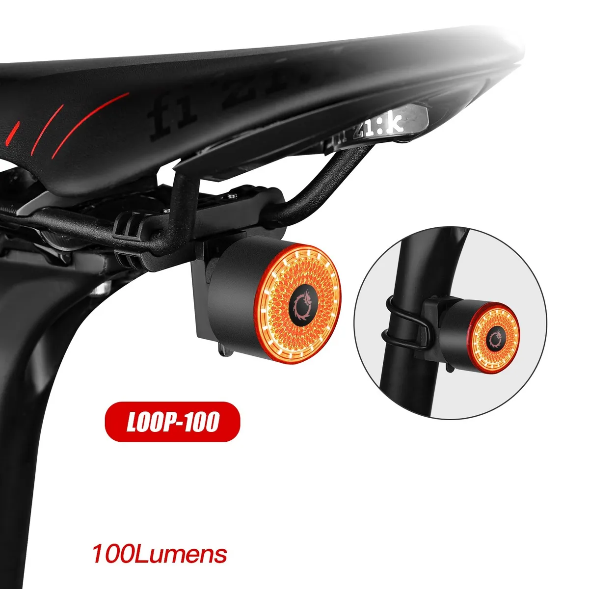 GACIRON - Luz trasera Gaciron LOOP-100 con sensor de freno inteligente